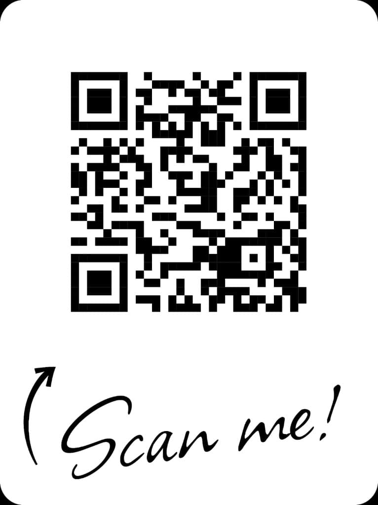 QR code that says Scan me