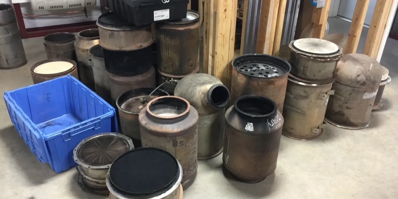 Clean filters ready to be re-installed after service